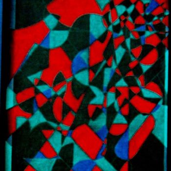 Картина под названием "REFLETS ECARLATES" - Esmeri, Подлинное произведение искусства