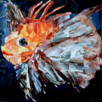 「HOG FISH」というタイトルのコラージュ Esmeriによって, オリジナルのアートワーク, コラージュ