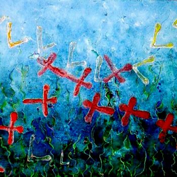 Painting titled "XX CIEL" by Esmeri, Original Artwork, Acrylic