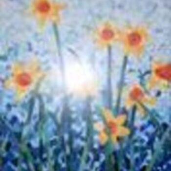 Painting titled "Daffodils" by Esp---Art, Original Artwork