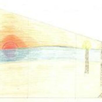 Pittura intitolato "Gulf Sunrise" da Esp---Art, Opera d'arte originale