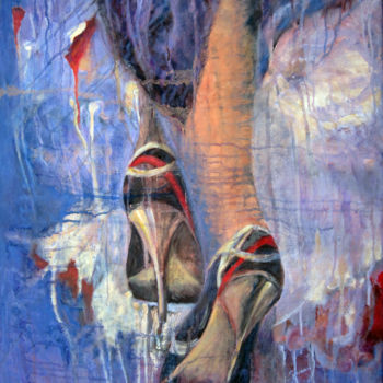 Malerei mit dem Titel ""Wait me"" von Liliana Esperanza, Original-Kunstwerk, Öl