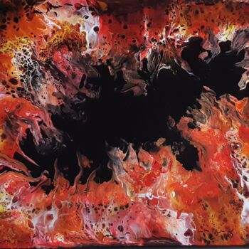 Peinture intitulée "Tout feu tout flamme" par Mario Esposito, Œuvre d'art originale, Acrylique Monté sur Châssis en bois