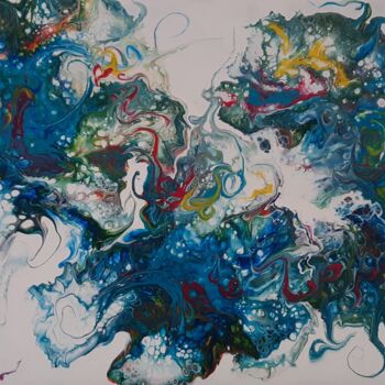 Картина под названием "Mycélium" - Mario Esposito, Подлинное произведение искусства, Акрил Установлен на Деревянная рама для…