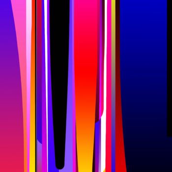 Digital Arts titled "Happy day" by Gérard Esquerre, Original Artwork, Digital Painting Mounted on Plexiglass
