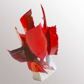 Escultura intitulada "La glace et le feu" por Gérard Esquerre, Obras de arte originais, Metais
