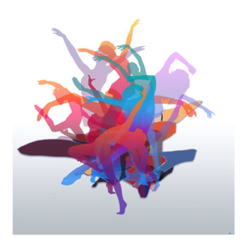 Grafika cyfrowa / sztuka generowana cyfrowo zatytułowany „Partition Danse” autorstwa Gérard Esquerre, Oryginalna praca, Mala…
