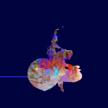Digitale Kunst getiteld "Colombine - Commedi…" door Gérard Esquerre, Origineel Kunstwerk, Digitaal Schilderwerk Gemonteerd o…
