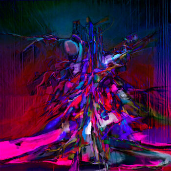 Arts numériques intitulée "Une valse a mis le…" par Gérard Esquerre, Œuvre d'art originale, Peinture numérique Monté sur Alu…