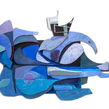 Pintura titulada "Voyage en bateau" por Gérard Esquerre, Obra de arte original, Acrílico Montado en Bastidor de camilla de m…
