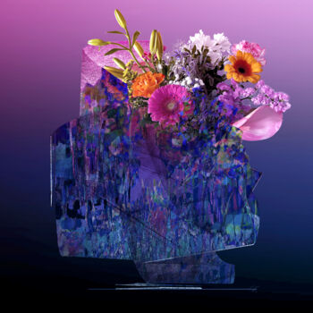 数字艺术 标题为“Vase” 由Gérard Esquerre, 原创艺术品, 数字油画