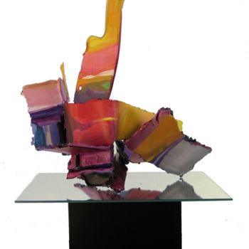 Sculpture titled "Reflets sur le lac" by Gérard Esquerre, Original Artwork, Metals