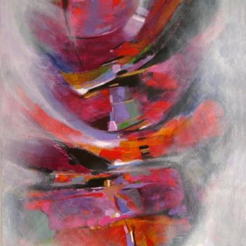 Painting titled "Mouvement" by Gérard Esquerre, Original Artwork, Acrylic Mounted on Wood Stretcher frame