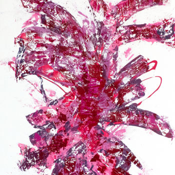Peinture intitulée "Pink Flower" par Esse, Œuvre d'art originale, Acrylique