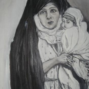 Peinture intitulée "M'laya de la pauvre…" par Essia, Œuvre d'art originale, Huile