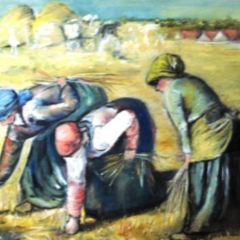 Peinture intitulée "Hommage à Millet." par Essia, Œuvre d'art originale, Huile