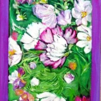 Ζωγραφική με τίτλο "violet" από Essia, Αυθεντικά έργα τέχνης, Λάδι