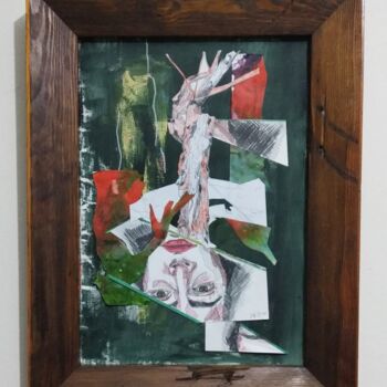 Collages titled "Meat from the tree" by Esstas Demir, Original Artwork, Collages Mounted on Cardboard