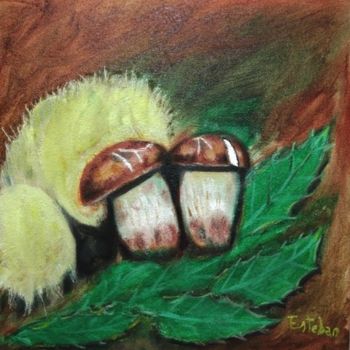 Painting titled "funghi" by Esteban, Original Artwork
