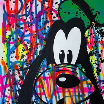 Malerei mit dem Titel "Goofy" von Esteban Vera (EVera), Original-Kunstwerk, Acryl