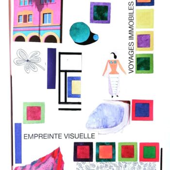 "Voyages immobiles" başlıklı Kolaj Estée tarafından, Orijinal sanat, Kolaj