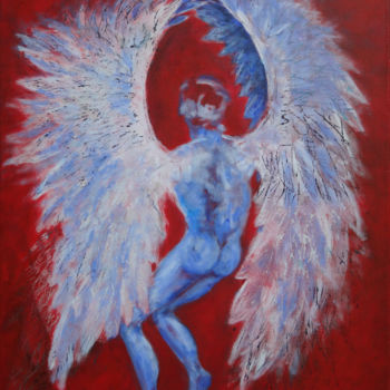 Painting titled "Ange" by Estelle Bonenfan, Original Artwork, Acrylic