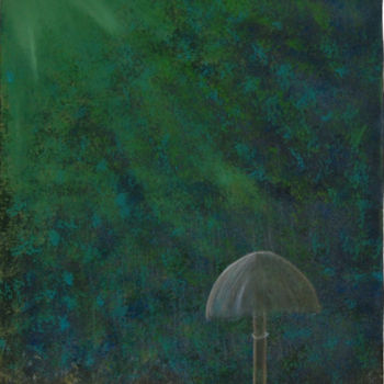 Pittura intitolato "champignon solitaire" da Estelle D, Opera d'arte originale