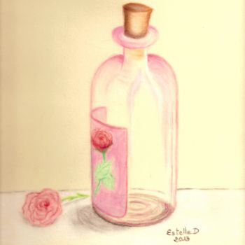 Drawing titled "eau de rose" by Estelle D, Original Artwork