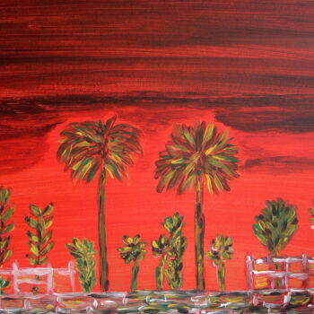 Malerei mit dem Titel "coucher de soleil" von Estelle.L, Original-Kunstwerk, Acryl