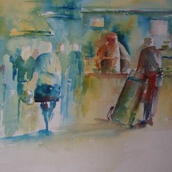 Peinture intitulée "Sur le marché" par Estelle Royer, Œuvre d'art originale
