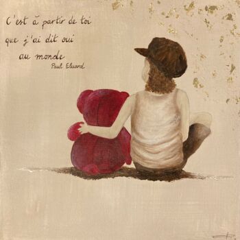 Peinture intitulée "Grâce à toi" par Estelle Pax, Œuvre d'art originale, Acrylique