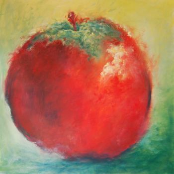 Painting titled "Grande pomme" by Estelle Darve, Original Artwork, Acrylic