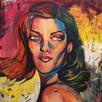 Peinture intitulée "Romy SCHNEIDER" par Lulu, Œuvre d'art originale, Acrylique