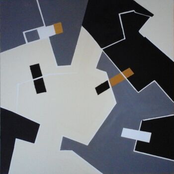 Картина под названием "50x50-cm-constructi…" - Esteves De Cooman, Подлинное произведение искусства, Акрил