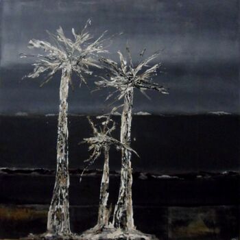 Malerei mit dem Titel "WHITE TREES" von Esteves De Cooman, Original-Kunstwerk, Acryl