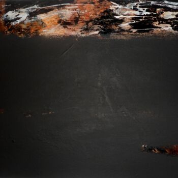 Peinture intitulée "61x45-7-cm-noir-et-…" par Esteves De Cooman, Œuvre d'art originale, Huile