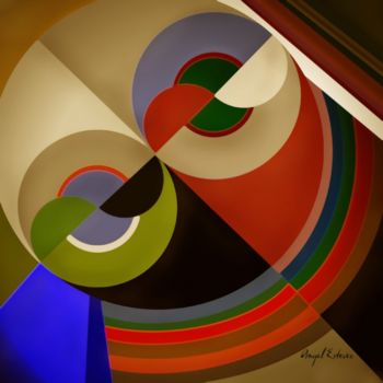 Digitale Kunst mit dem Titel "Abstract_10" von Angel Estevez, Original-Kunstwerk, Digitale Malerei