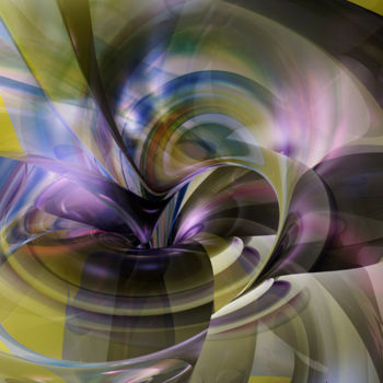 Digitale Kunst getiteld "Luxurious vortices" door Angel Estevez, Origineel Kunstwerk, 3D-modellering