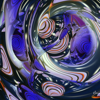 Digitale Kunst getiteld "abstract 9" door Angel Estevez, Origineel Kunstwerk, 3D-modellering