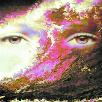 Цифровое искусство под названием "looking over the wa…" - Angel Estevez, Подлинное произведение искусства, Цифровая живопись