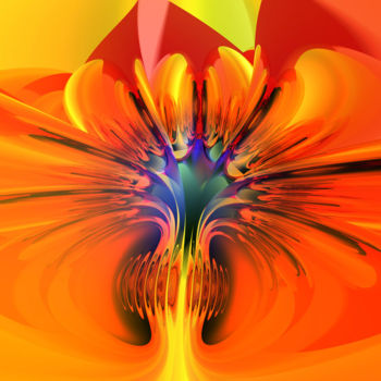 Digitale Kunst getiteld "Abstract 110" door Angel Estevez, Origineel Kunstwerk, 3D-modellering