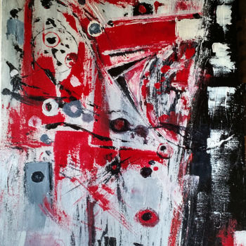 Painting titled "Abstract 92" by Angel Estevez, Original Artwork, Acrylic