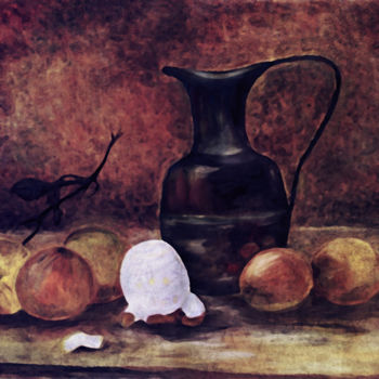 Pittura intitolato "Still life" da Angel Estevez, Opera d'arte originale, Olio