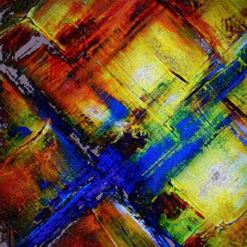 Malerei mit dem Titel "Abstract compositio…" von Angel Estevez, Original-Kunstwerk, Acryl