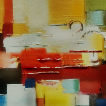 Pittura intitolato "Abstract compositio…" da Angel Estevez, Opera d'arte originale, Acrilico
