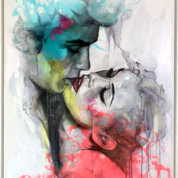 Peinture intitulée "Mon amour" par Esther Martínez, Œuvre d'art originale, Acrylique