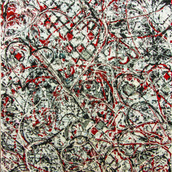 Painting titled "Heart-Maze" by Esther Stenzler, Original Artwork, Acrylic