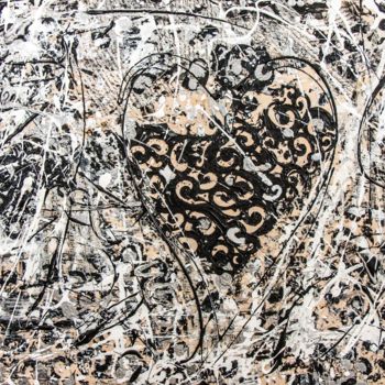 「Musical-Hearts」というタイトルの絵画 Esther Stenzlerによって, オリジナルのアートワーク, アクリル