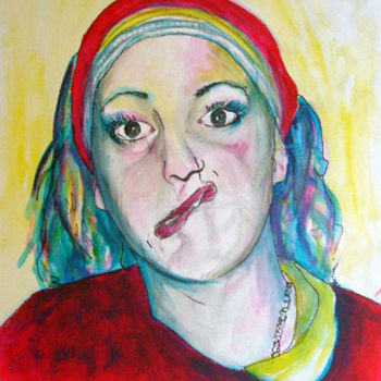 Painting titled "Jen" by Esther, Original Artwork