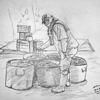 Drawing titled "2011.11.11.Vente de…" by Esther, Original Artwork